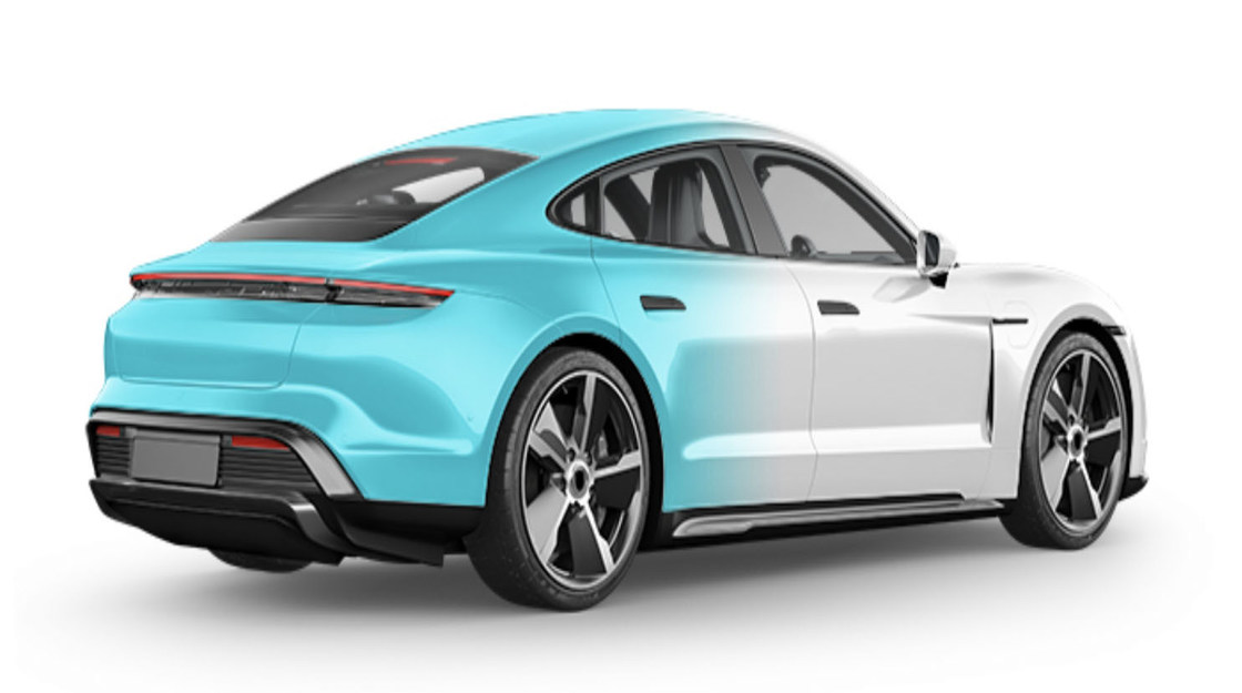 GMT Printable Vinyl Gredient in Cambridge blue and white Digital Print Polymeric PVC 160g Substitute to MPI 1105